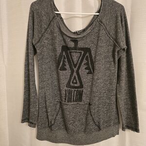 Volcom Charcoal Sweatshirt with Black Graphic